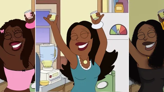 Black Francine Edits (American Dad) meme card