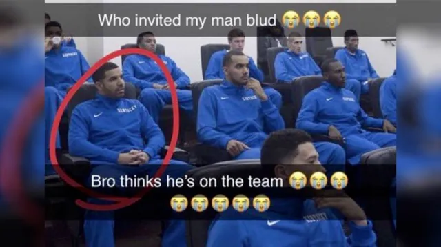 Blud Thinks He's On The Team meme card