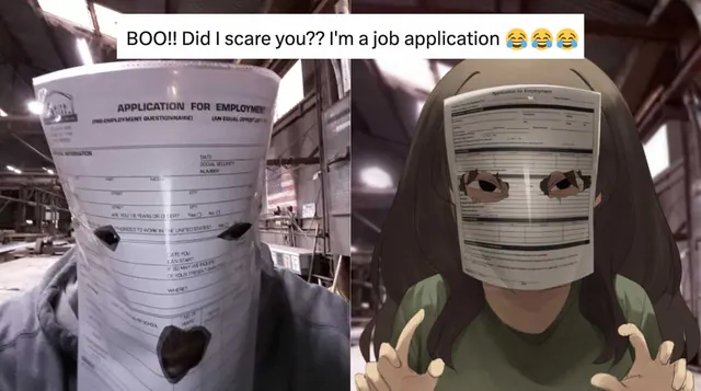 Carte meme BOO!! Did I Scare You?? I’m A Job Application 😂😂😂