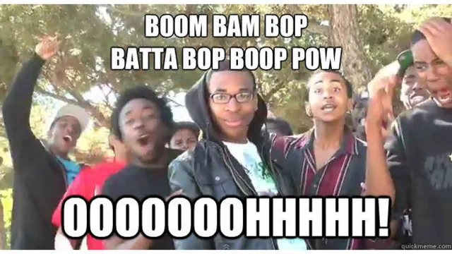 Boom Bop (Boom Bam Bap Bada Bap Bop Pow) meme card