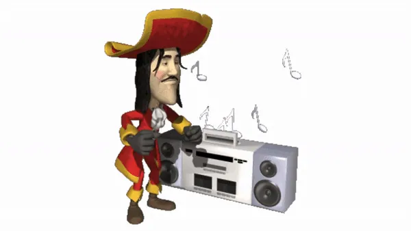 Boombox Pirate meme card