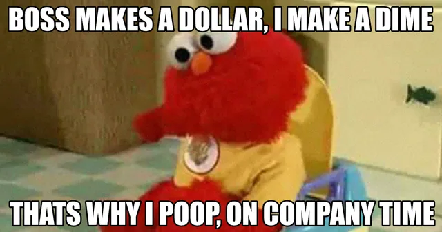 Carte meme Boss Makes a Dollar, I Make a Dime