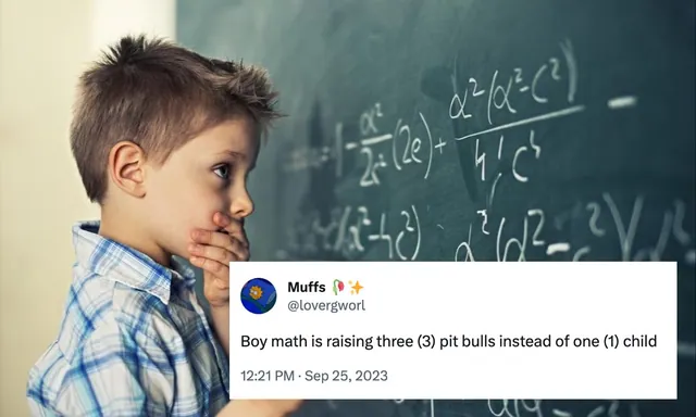 Boy Math / Girl Math meme card