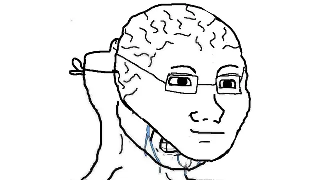Brainlet meme card