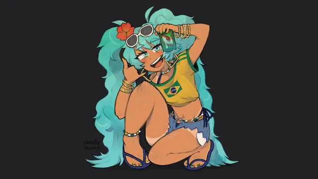 Brazilian Miku meme card