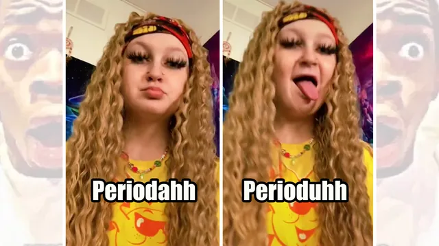 Britt Barbie's "Period Ah Period Uh" meme card