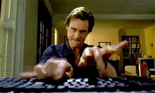 Bruce Nolan Typing meme card