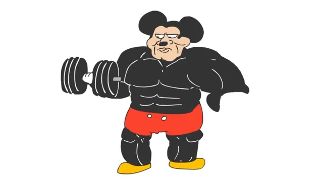 Buff Mokey Mouse meme card