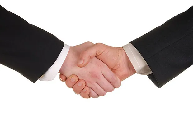 Business Handshake meme card
