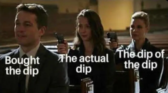 Buy the Dip meme card