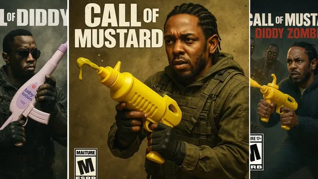 Carte meme Call of Mustard / Call of Diddy