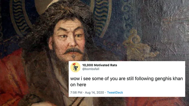 Cancel Genghis Khan meme card