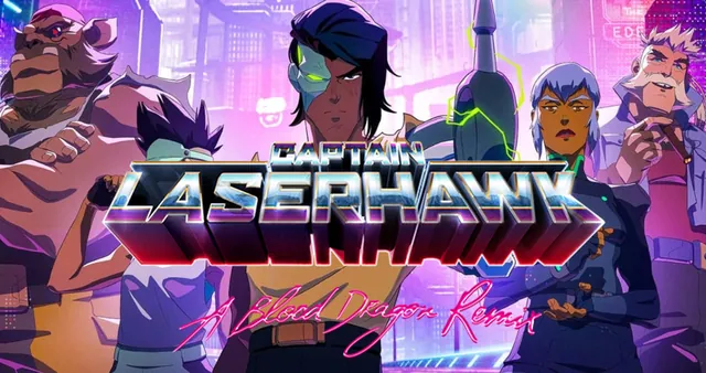 Carte meme Captain Laserhawk: A Blood Dragon Remix