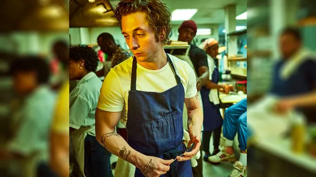 Carmy In The Kitchen / 'The Bear' Chef Photos meme card
