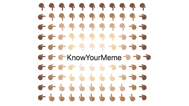 Carte meme Cascading Pointing Hand Emoji Copypasta