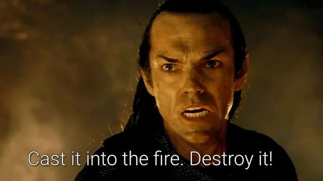 Carte meme Cast It Into the Fire
