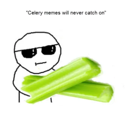 Celery meme card
