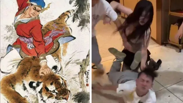 Changsha Restaurant Fight Video / Jiang Yan Fight Video meme card
