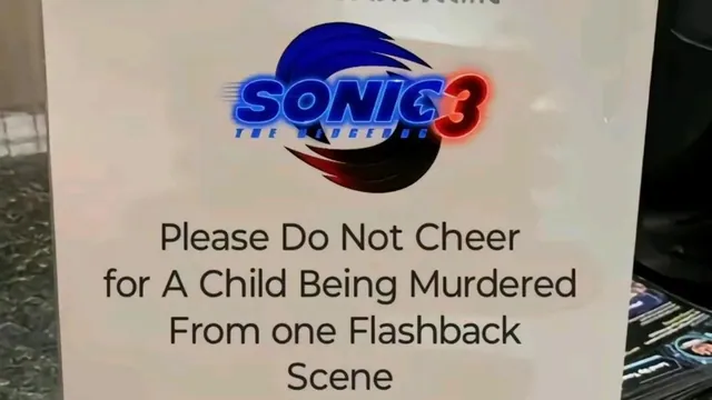 Cheering When Maria Dies In Sonic the Hedgehog 3 meme card