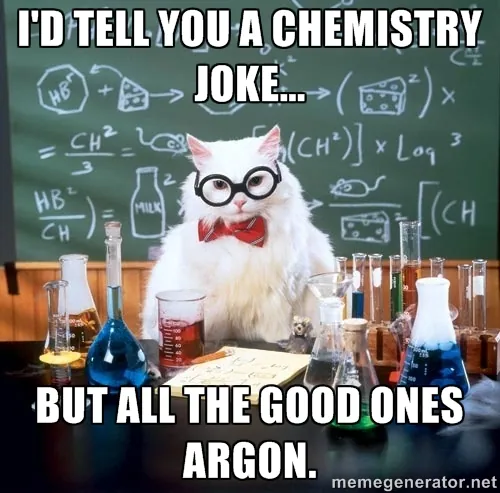 Chemistry Cat meme card