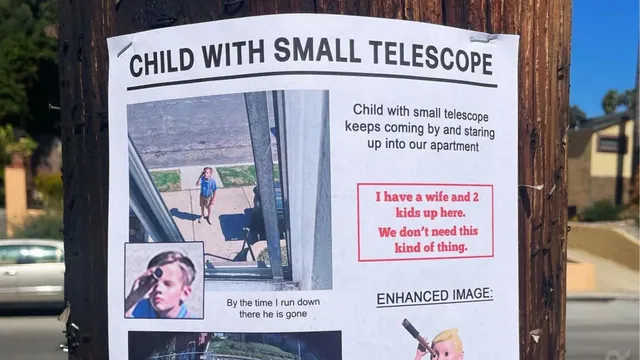 Child With Small Telescope meme card