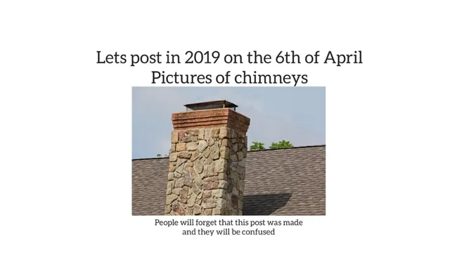 Chimney Day meme card