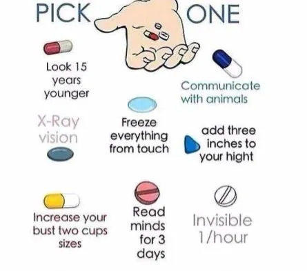 Choose One Pill meme card