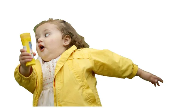 Chubby Bubbles Girl meme card