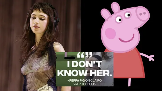 Clairo Peppa Pig Beef meme card