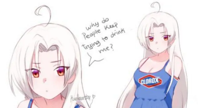 Carte meme Clorox-chan