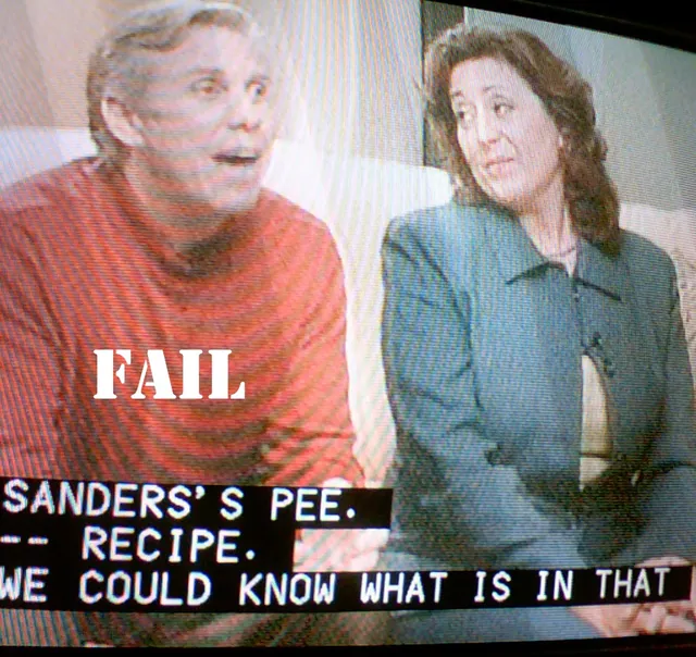 Carte meme Closed Captioning FAILs