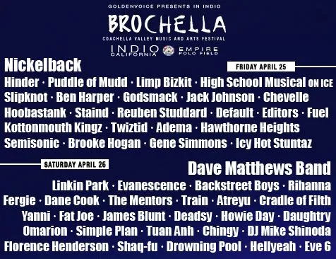 Carte meme Coachella Lineup Poster Parodies