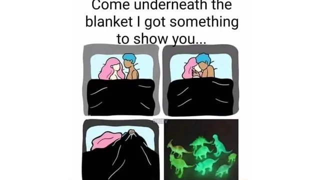 Come Underneath The Blanket meme card