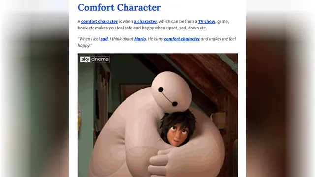 Carte meme Comfort Character