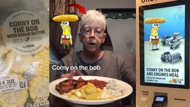 Corny On the Bob meme card