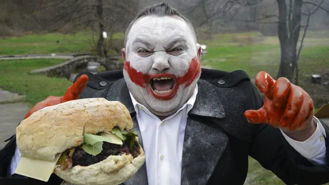 Crazy Hamburger meme card