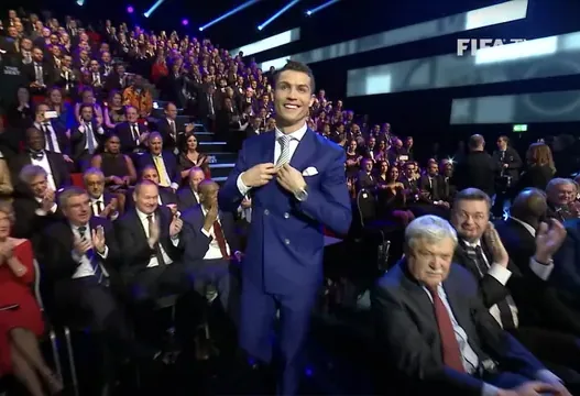 Cristiano Ronaldo Winning Award meme card