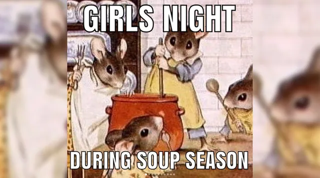Critter-posting meme card