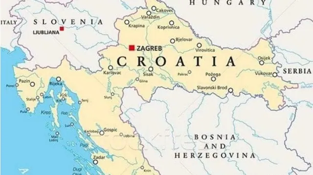 Croatia-Bosnia Border Map meme card