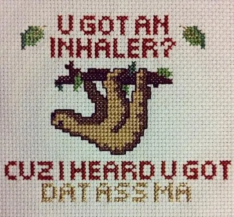 Cross-Stitch Art meme card