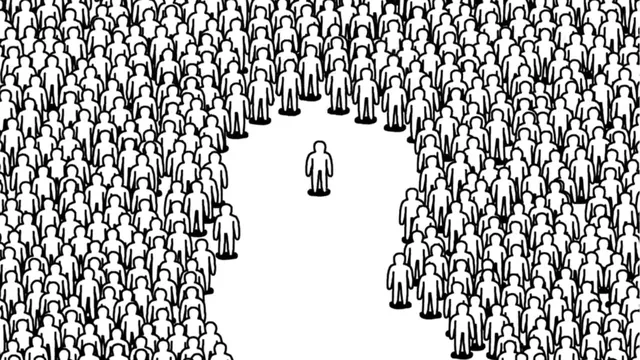 Crowd Stepping Back From a Man meme card