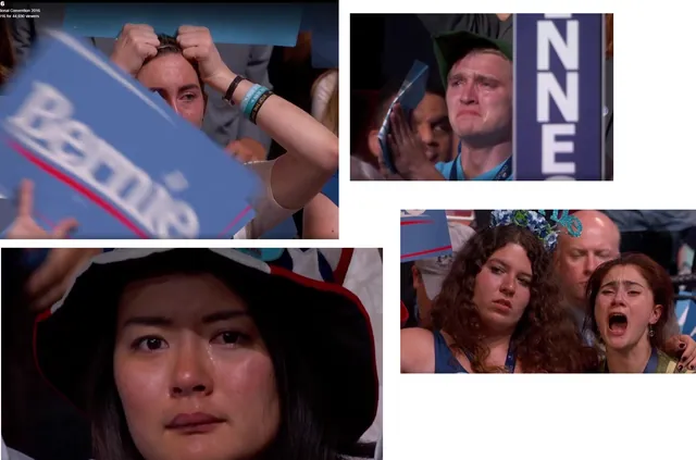 Carte meme Crying Bernie Sanders Supporters