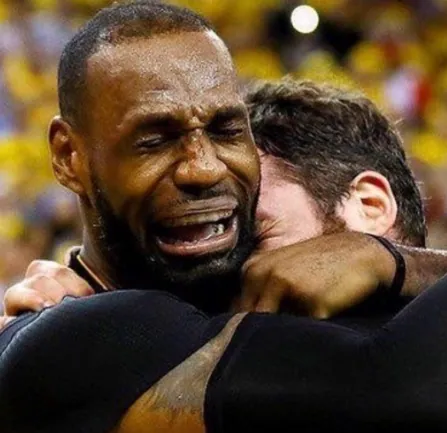 Crying LeBron meme card