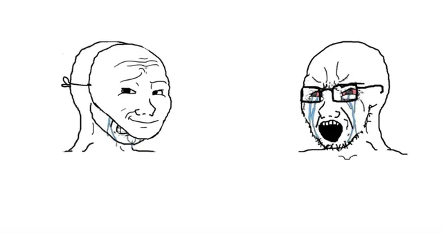 Crying Wojak meme card