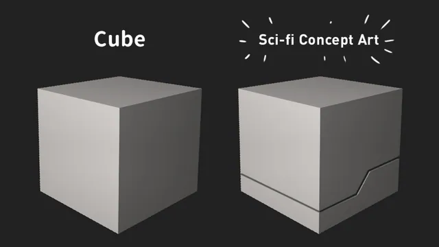 Carte meme Cube vs. Sci-Fi Concept Art