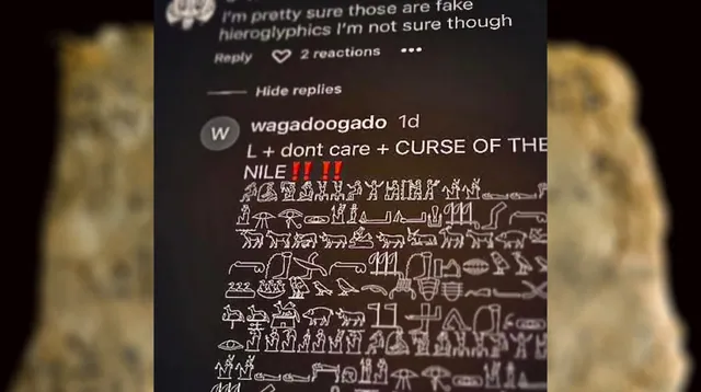 Curse of the Nile meme card