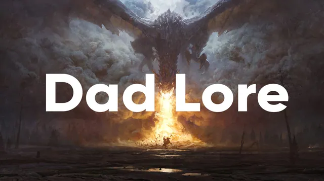 Dad Lore meme card