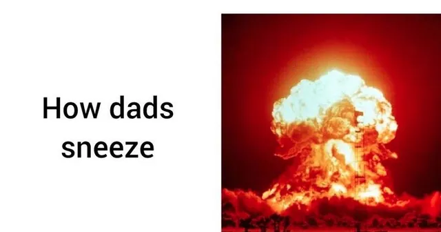 Dad Sneeze meme card