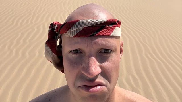 Dan Hentschel in the Desert meme card