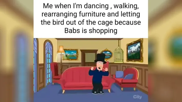 Carte meme Dancing, Walking, Rearranging Furniture